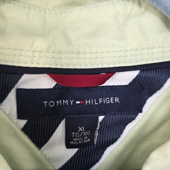 Tommy Hilfiger Button Down Shirt Long Sleeve Casual Light Green Men XL Preppy - Picture 3 of 11